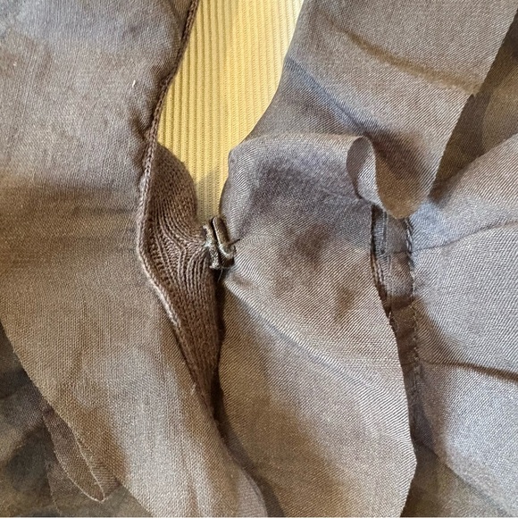 Whimsigoth Dark Romantic Gray Ruffled Mandarin Collar Feminine Cardigan  Sz M - Picture 3 of 13